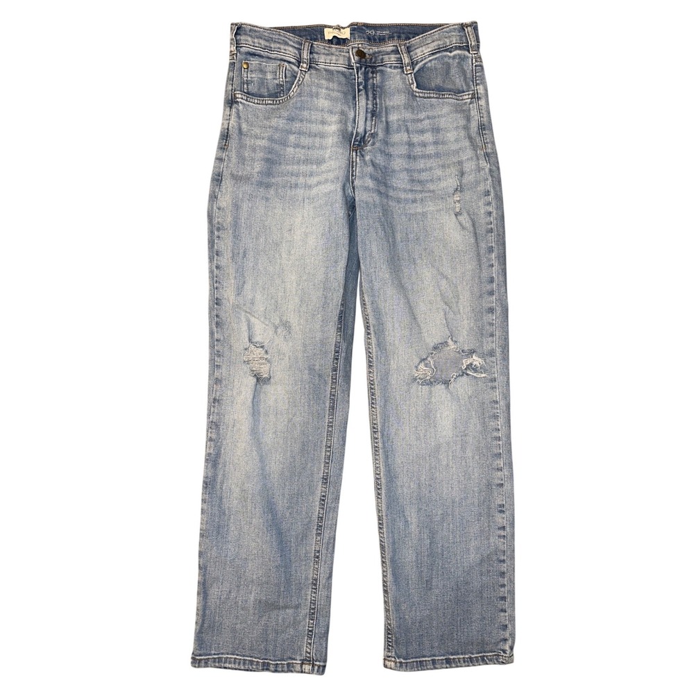 Z1 Pilcro Baggy Slim Boyfriend High-Rise Relaxed Jeans Distressed Light Wash 29 - Picture 2 of 12